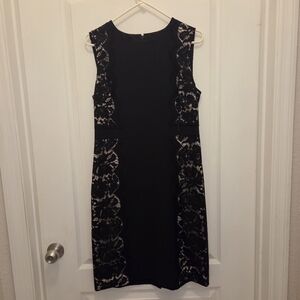 J. CREW j crew women's size 10 black midi cocktail formal evening dress lace